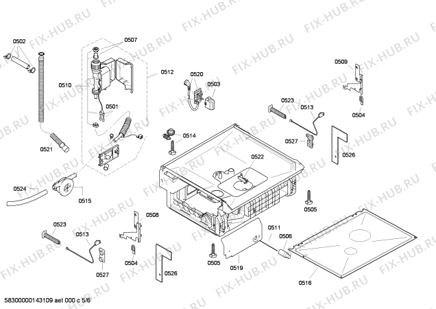 Схема №6 CG643J5 с изображением Передняя панель для посудомойки Bosch 00647209