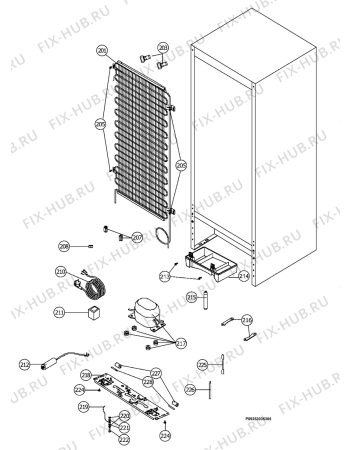 Взрыв-схема холодильника Electrolux ERD32090W - Схема узла Cooling system 017