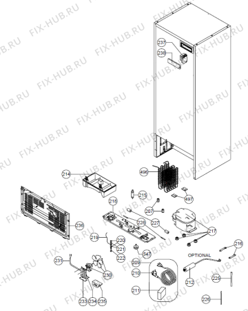 Схема №1 NRF71431W (181123) с изображением Поддон для холодильника Gorenje 243223