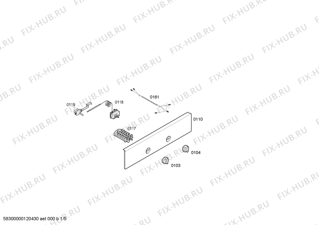 Схема №5 3HT503BP с изображением Ручка конфорки для духового шкафа Bosch 00606820