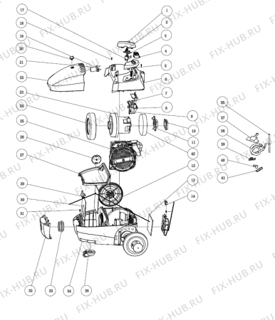Схема №1 VCK1501RII (312792, VCH3317) с изображением Кнопка (ручка регулировки) для мини-пылесоса Gorenje 331028