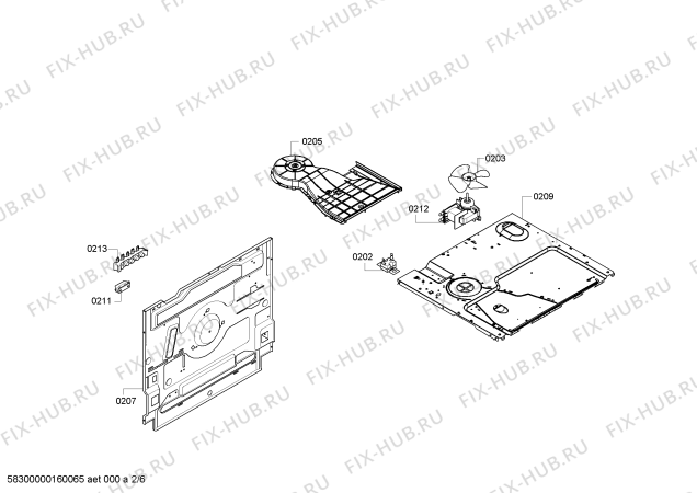 Схема №6 VVH21A3150 с изображением Кабель для электропечи Bosch 00656932