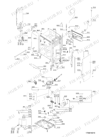 Схема №2 ADG 4550/1 NB с изображением Ручка регулировки (кнопка) для посудомойки Whirlpool 481241029428