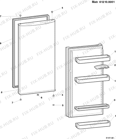 Взрыв-схема холодильника Indesit RG1155WEU (F014745) - Схема узла