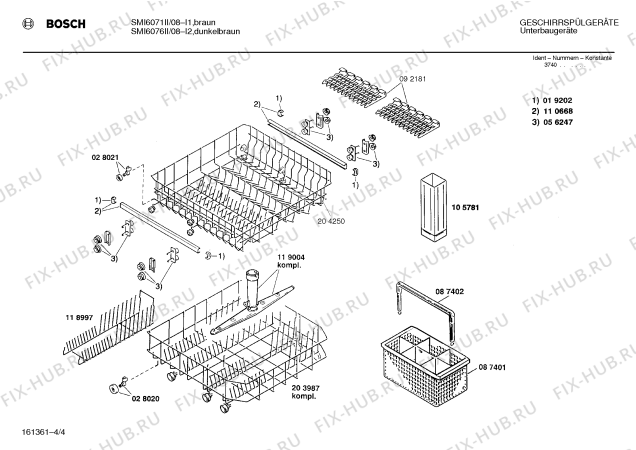 Схема №4 SMI6076II с изображением Панель для посудомойки Bosch 00283346
