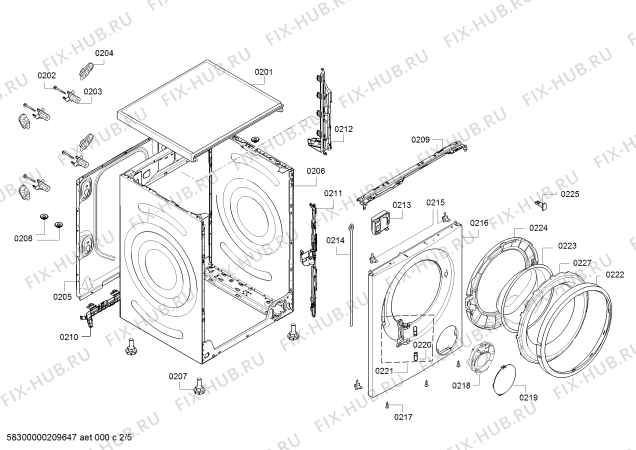 Схема №5 WM14T682GC с изображением Панель управления для стиралки Siemens 11026886