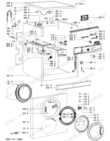 Схема №2 AWO 826 с изображением Микромодуль для стиралки Whirlpool 481221470774