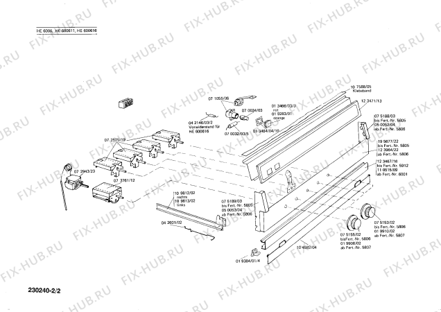 Взрыв-схема плиты (духовки) Siemens HE6006 - Схема узла 02