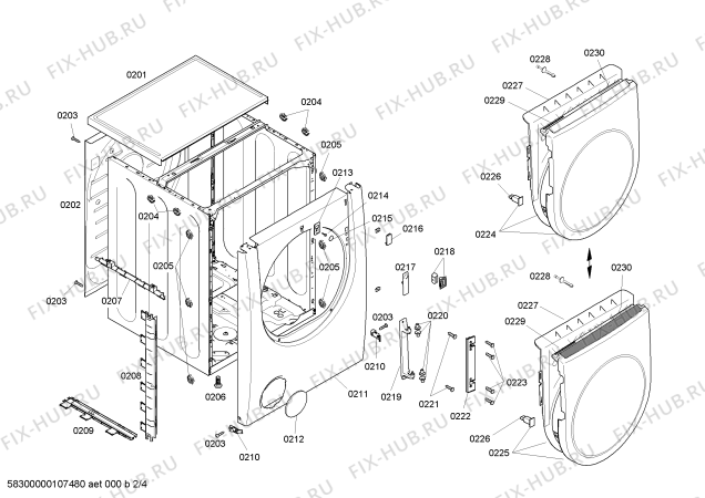 Схема №4 WTMC4300US Deluxe Electric Dryer с изображением Внутренняя дверь для сушилки Bosch 00241824