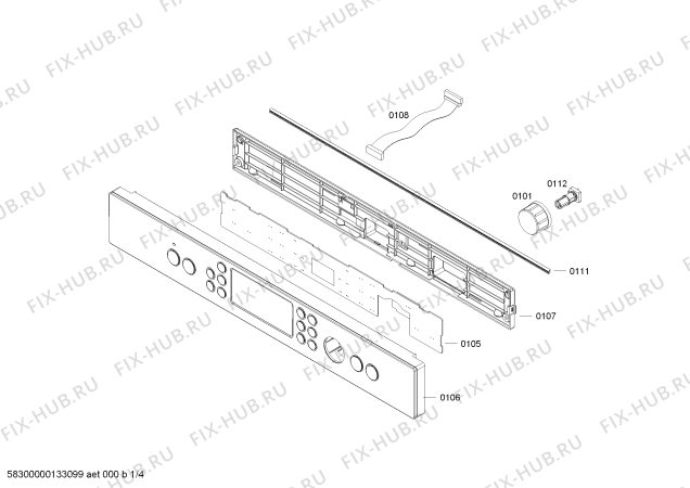 Схема №4 HMT85M660 с изображением Дверь для плиты (духовки) Bosch 00686135