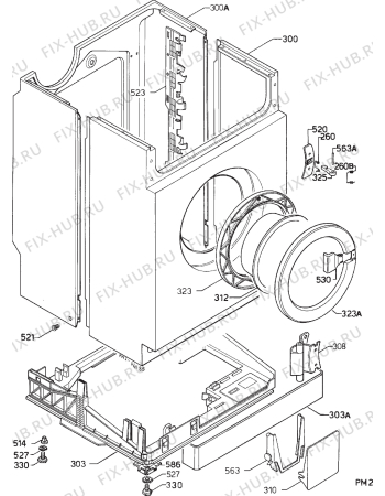 Взрыв-схема стиральной машины Zanker LUXUS 500 - Схема узла Cabinet + armatures