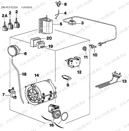 Взрыв-схема стиральной машины Zanussi TL0853 - Схема узла W30 Electrical details E