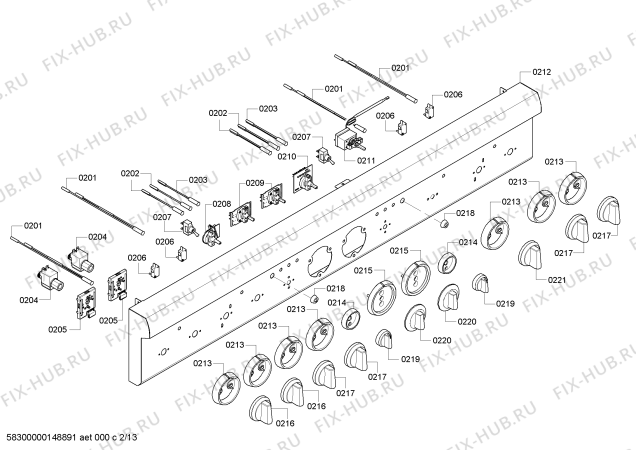 Схема №13 PRD486GDHC с изображением Плата для электропечи Bosch 00685621