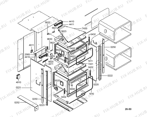 Схема №6 AKP 802 WH с изображением Обшивка для электропечи Whirlpool 480121104595