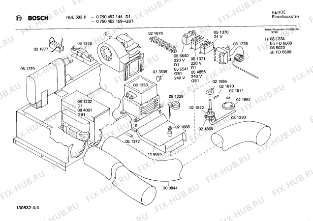 Взрыв-схема плиты (духовки) Bosch 0750452159 HBE682R - Схема узла 04