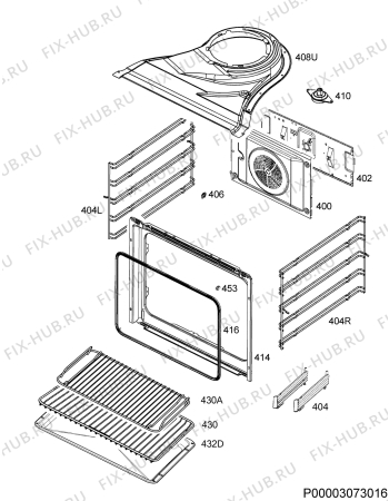 Взрыв-схема плиты (духовки) Zanussi ZOA35526WK - Схема узла Oven