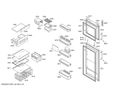 Схема №5 KDN45A00ME с изображением Дверь для холодильной камеры Bosch 00245878