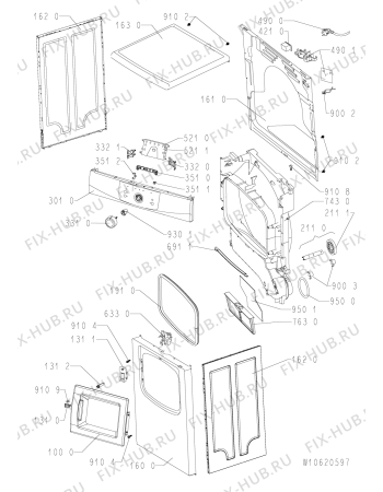 Схема №2 AWZ 3522 с изображением Микромодуль для стиралки Whirlpool 481010619269