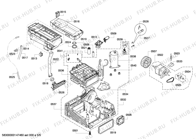 Схема №5 WTW86560AU с изображением Панель управления для сушилки Bosch 00671425