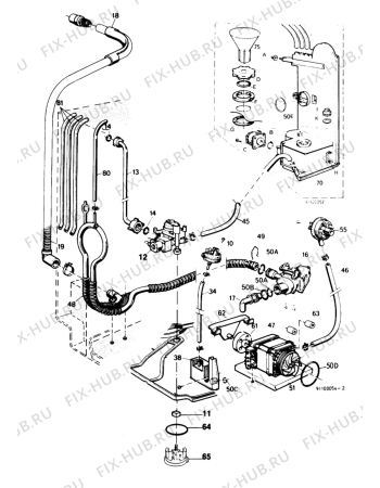 Взрыв-схема посудомоечной машины Atlas AOK 2-904 - Схема узла W20 Pump, Water softener