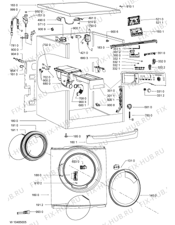 Схема №2 WAE 7723 GF с изображением Декоративная панель для стиральной машины Whirlpool 481010459319