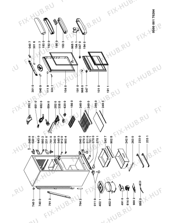 Схема №1 ARZ 949/H с изображением Дверца для холодильника Whirlpool 481241618792