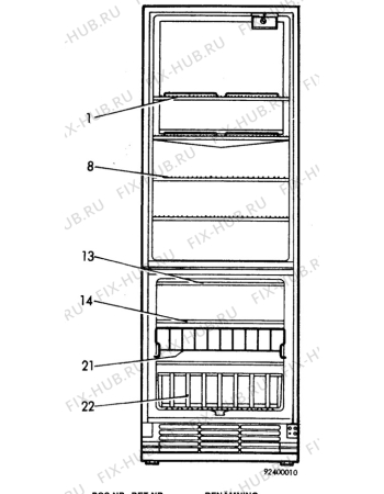 Взрыв-схема холодильника Electrolux TR1221 - Схема узла C10 Interior