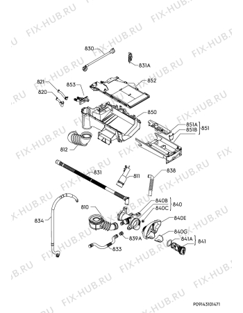 Взрыв-схема стиральной машины Electrolux EW8F248BC - Схема узла Hydraulic System 272