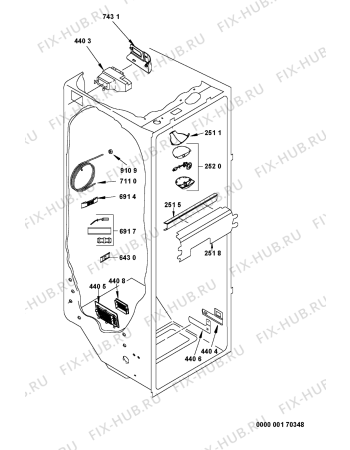 Схема №10 S21S4 D с изображением Дверь для холодильной камеры Whirlpool 481241619512
