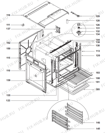 Взрыв-схема плиты (духовки) Gorenje OP8651s AU   -Electric oven (900000234, 8X3134) - Схема узла 03