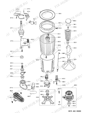 Схема №2 AWG 841 с изображением Винт для стиралки Whirlpool 481250218497