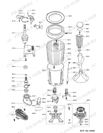 Схема №2 AWG 841 с изображением Спираль для стиралки Whirlpool 481249218019