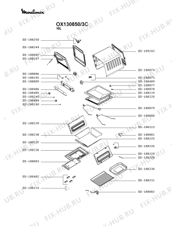 Схема №1 OX130850/3C с изображением Термоэлемент для духового шкафа Moulinex SS-188875