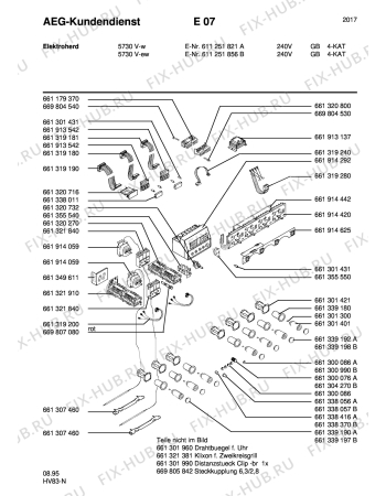 Взрыв-схема плиты (духовки) Aeg 5730V-W GB - Схема узла Section10