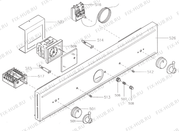 Взрыв-схема плиты (духовки) Gorenje B59MKG2 (900000815, B59) - Схема узла 03