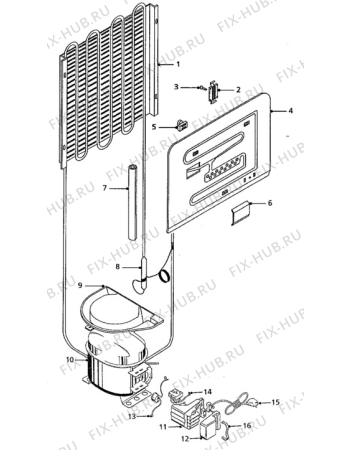 Взрыв-схема холодильника Quelle QL4E - Схема узла Cooling system 017