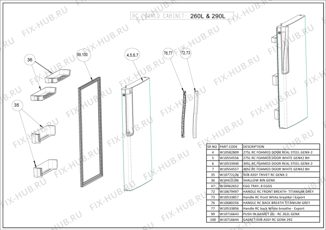 Схема №5 WTM 362 R WH с изображением Другое для холодильника Whirlpool 482000091268