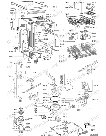 Схема №2 ADP 6949 ECO с изображением Панель для электропосудомоечной машины Whirlpool 480140101433