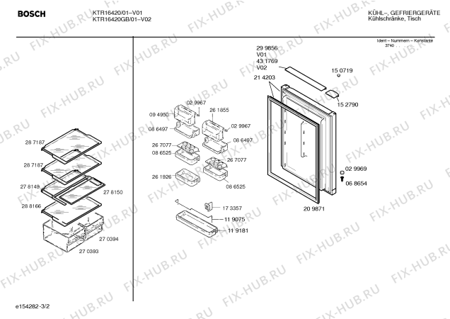 Схема №3 KTR7001 с изображением Инструкция по эксплуатации для холодильной камеры Bosch 00513613