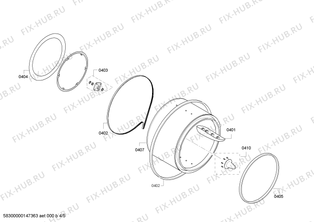 Схема №5 WTS84506FG с изображением Вкладыш для сушильной машины Bosch 00619235