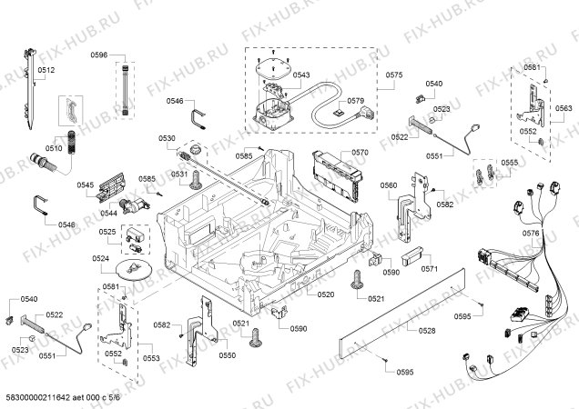 Схема №6 DWHD770WPR, SAPPHIRE GLOW с изображением Изоляция для посудомойки Bosch 11026811
