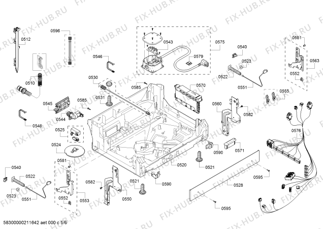 Схема №6 DWHD770WPR, SAPPHIRE GLOW с изображением Крышка для посудомойки Bosch 10007786