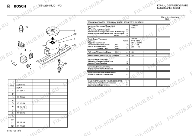 Взрыв-схема холодильника Bosch KSV2660NL - Схема узла 02