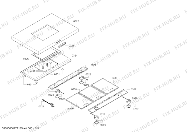 Взрыв-схема вытяжки Balay 3BI894XM Balay - Схема узла 03
