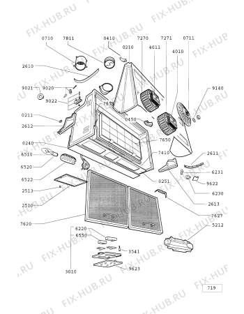 Схема №1 DE 3362 SW с изображением Субмодуль для вентиляции Whirlpool 481245248145