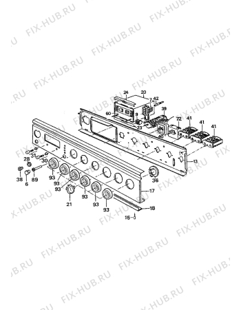 Взрыв-схема плиты (духовки) Electrolux EM601W1 - Схема узла Command panel 037