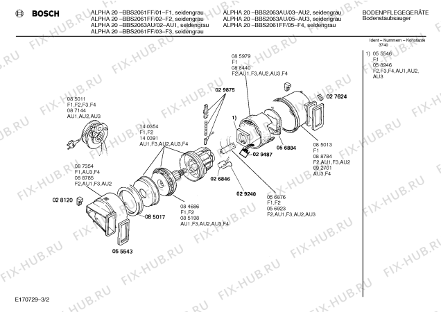 Схема №3 BBS2205AU ALPHA 220 с изображением Кабельная катушка для мини-пылесоса Bosch 00087144