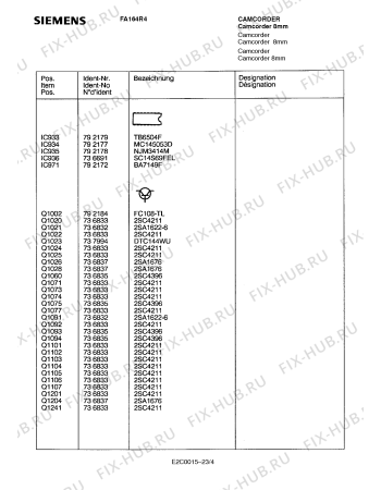 Схема №21 FA164R4 с изображением Инструкция по эксплуатации для телевизора Siemens 00530851