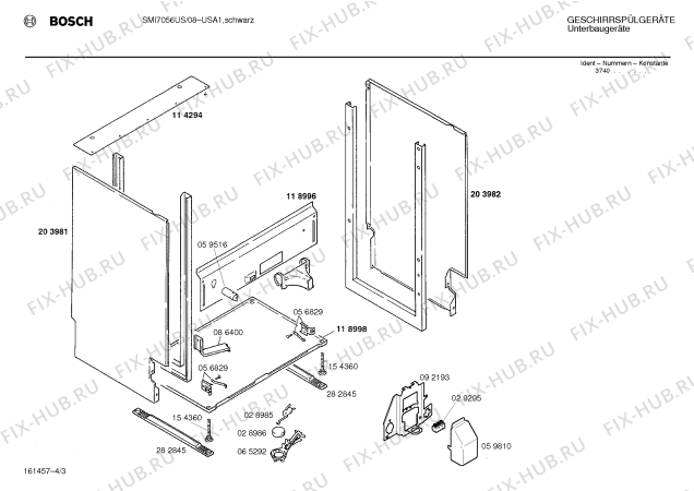 Схема №4 SMU3036UC с изображением Инструкция по эксплуатации Gaggenau для посудомойки Bosch 00516171