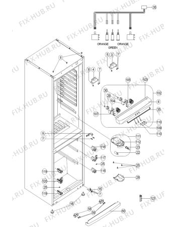 Схема №1 F81851 (394805, ZOS29664) с изображением Держатель двери для холодильной камеры Gorenje 443235